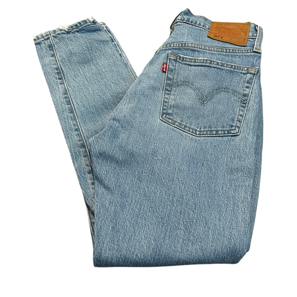 LEVI’S 501 distressed skinny jeans